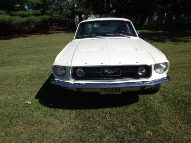 1967 White Ford Mustang Fastback