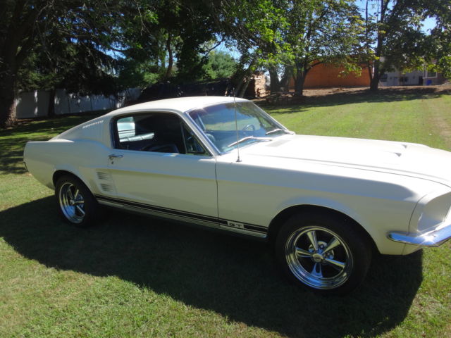 1967 White Ford Mustang Fastback