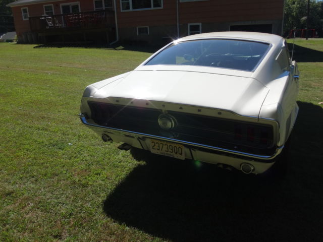 1967 White Ford Mustang Fastback