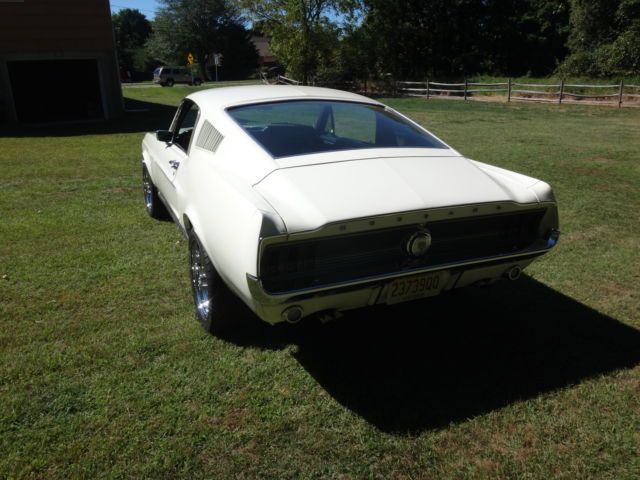 1967 White Ford Mustang Fastback