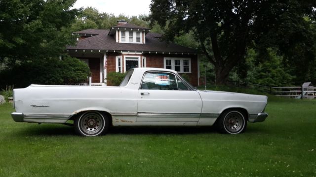 1967 White Ford Ranchero pickup