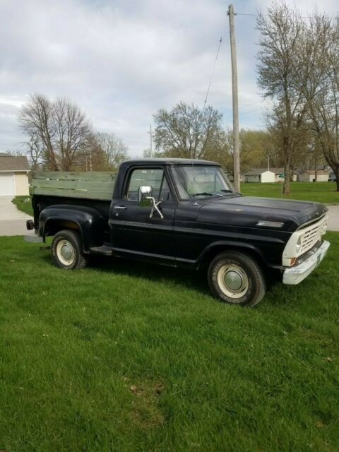 1967 Black Ford F-100 short box step side