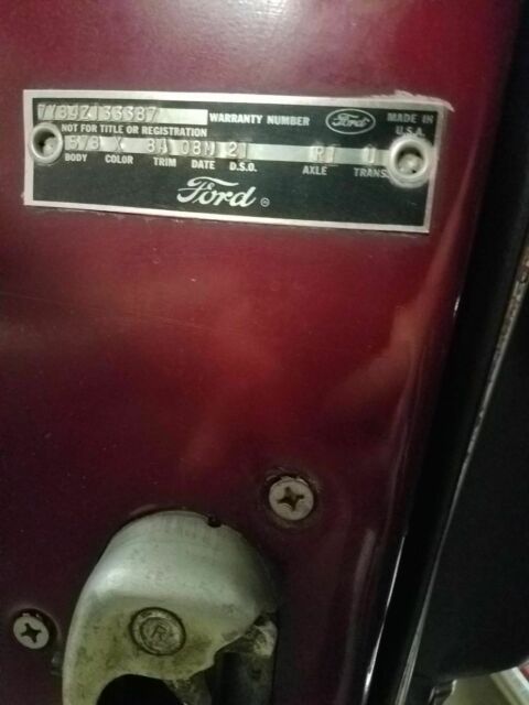 1967 Burgundy Ford Thunderbird Sedan