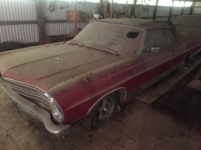 1967 Red Ford Galaxie Convertible