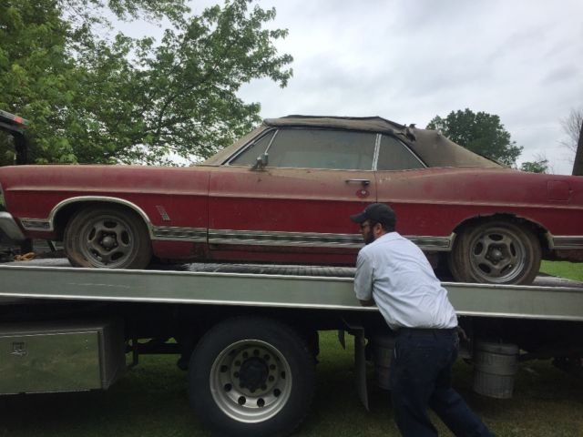 1967 Red Ford Galaxie Convertible