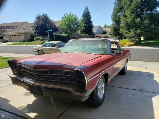 1967 Red Ford Galaxie Convertible