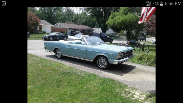 1967 Blue Ford Galaxie Convertible