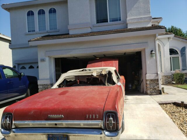 1967 Red Ford Galaxie Convertible