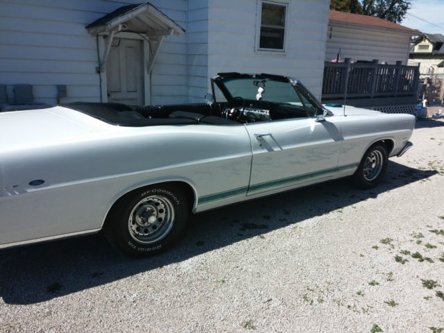 1967 White Ford Galaxie Convertible