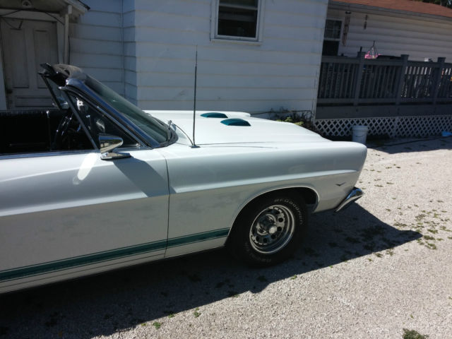 1967 White Ford Galaxie Convertible