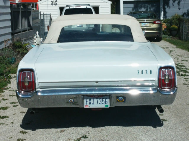 1967 White Ford Galaxie Convertible