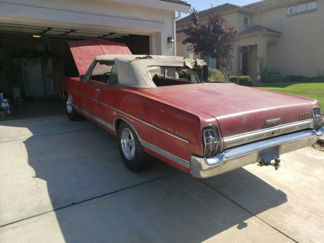 1967 Red Ford Galaxie Convertible