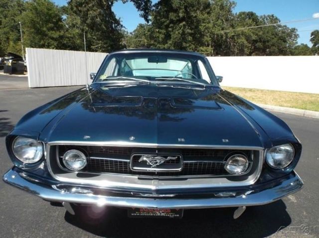 1967 Blue Ford Mustang