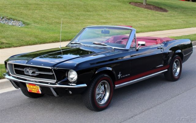 1967 Black Ford Mustang Convertible