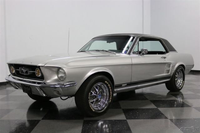 1967 Silver Ford Mustang