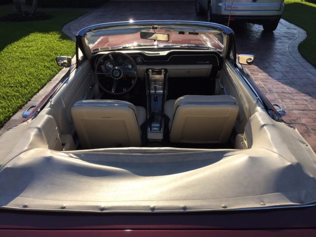1967 Burgundy Ford Mustang Convertible