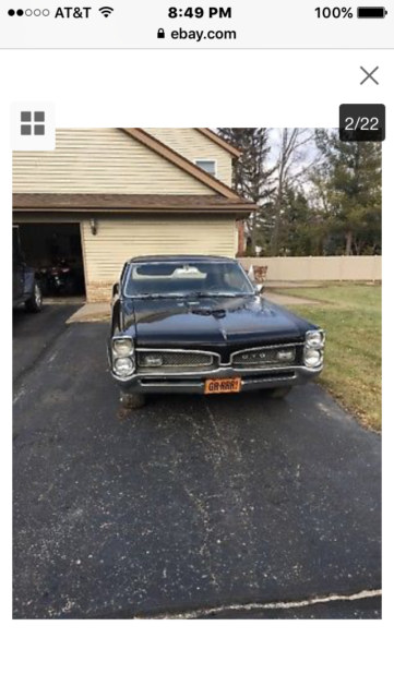 1967 Black Pontiac GTO Coupe