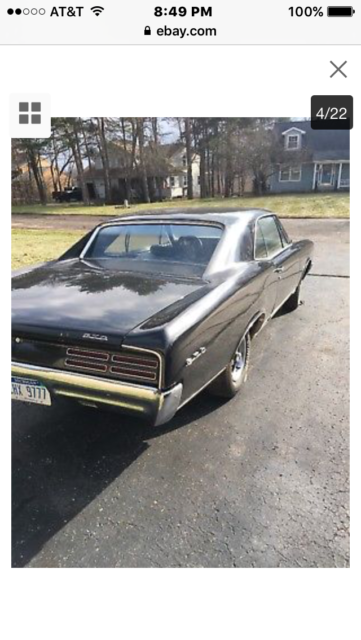 1967 Black Pontiac GTO Coupe