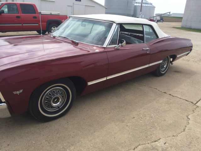 1967 Red Chevrolet Impala Convertible