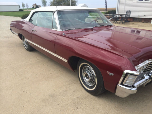 1967 Red Chevrolet Impala Convertible