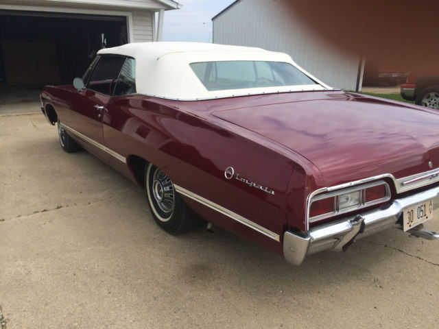 1967 Red Chevrolet Impala Convertible