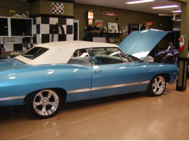 1967 Marina Blue Chevrolet Impala Convertible