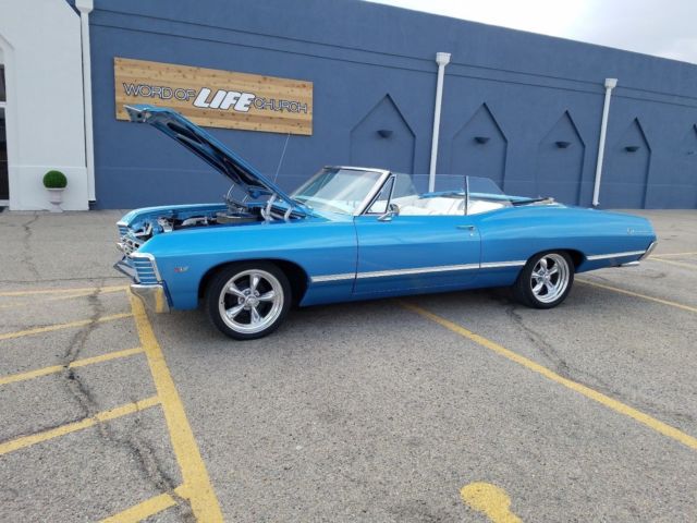 1967 Marina Blue Chevrolet Impala Convertible