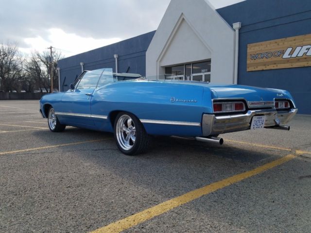 1967 Marina Blue Chevrolet Impala Convertible
