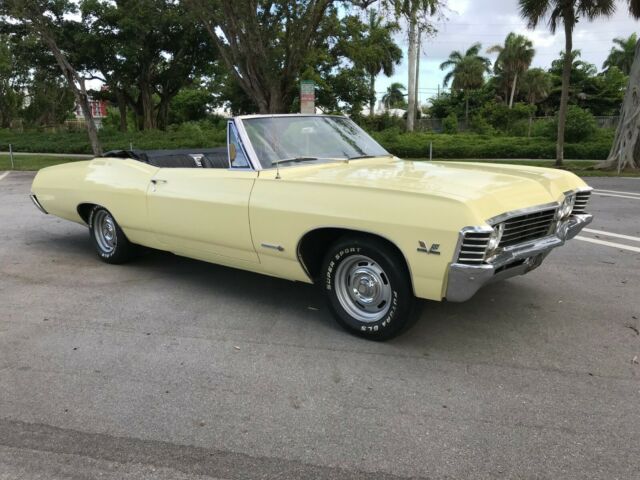1967 Butternut Yellow Chevrolet Impala Convertible