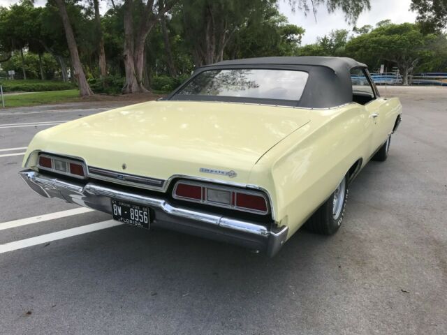 1967 Butternut Yellow Chevrolet Impala Convertible