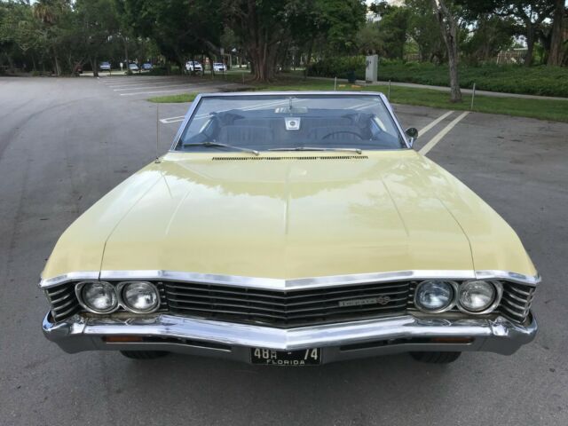 1967 Butternut Yellow Chevrolet Impala Convertible