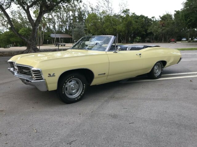 1967 Butternut Yellow Chevrolet Impala Convertible