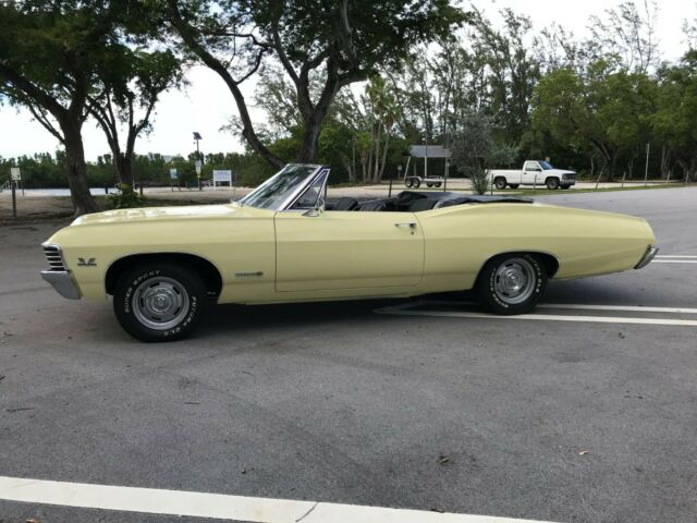 1967 Butternut Yellow Chevrolet Impala Convertible