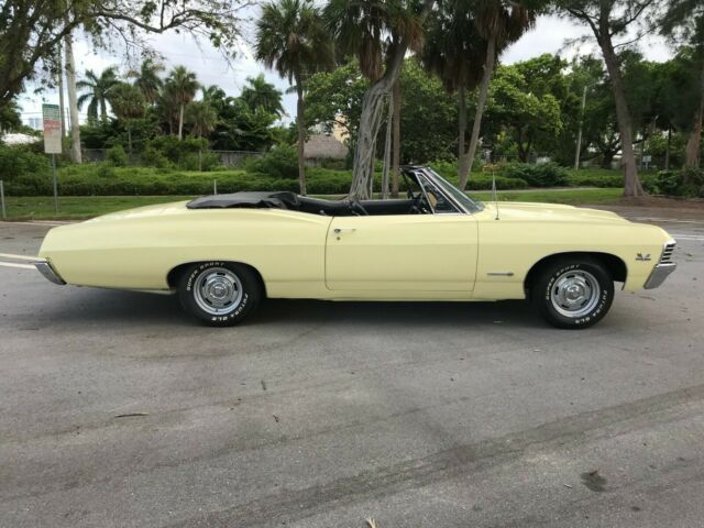 1967 Butternut Yellow Chevrolet Impala Convertible