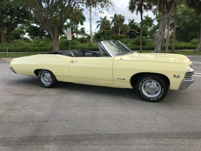 1967 Butternut Yellow Chevrolet Impala Convertible