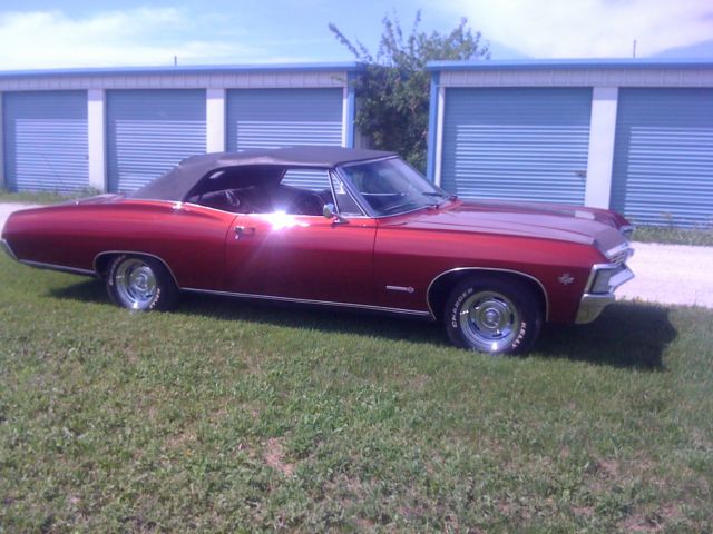 1967 Burgundy Chevrolet Impala Convertible