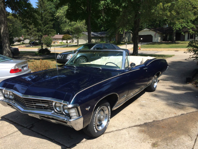 1967 Blue Chevrolet Impala Convertible