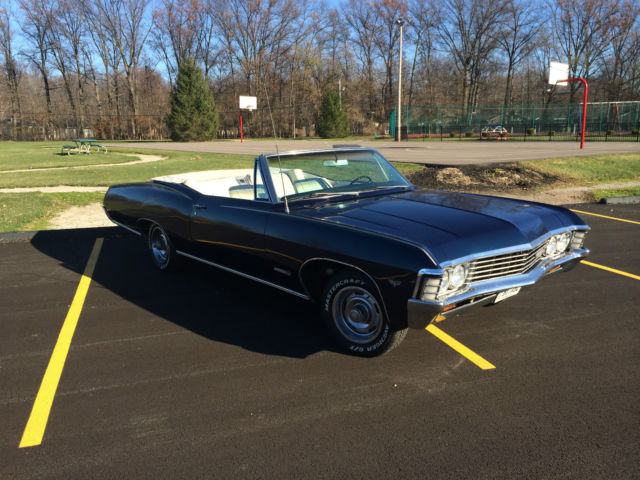 1967 Blue Chevrolet Impala Convertible