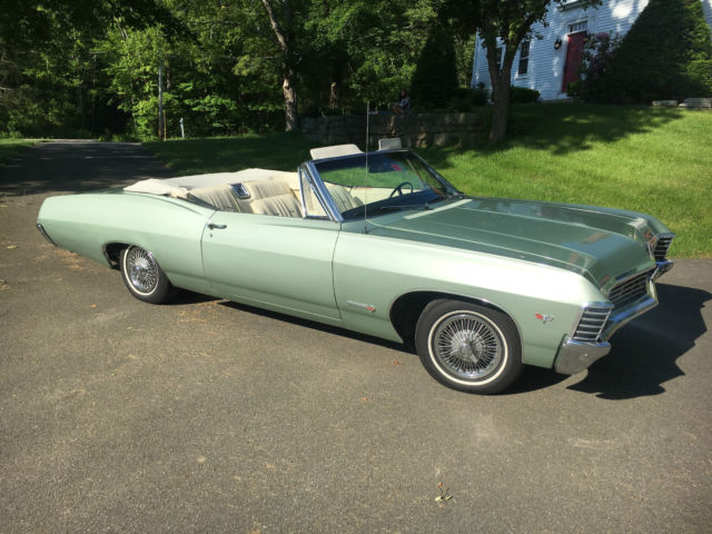 1967 Green Chevrolet Impala Convertible
