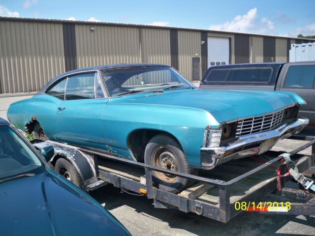 1967 Teal Chevrolet Impala Coupe