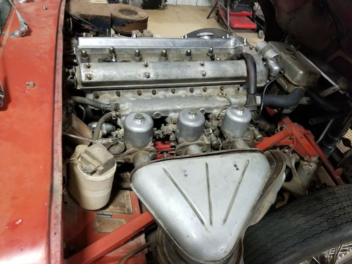 1967 Red Jaguar E Type 4.2 Convertible