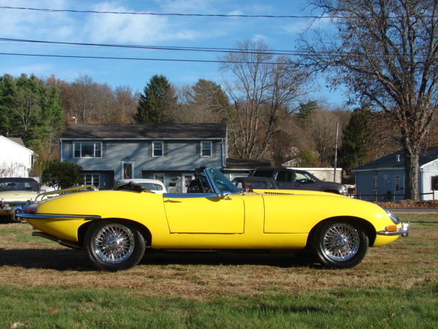1967 Competition Yellow Jaguar E-Type Convertible