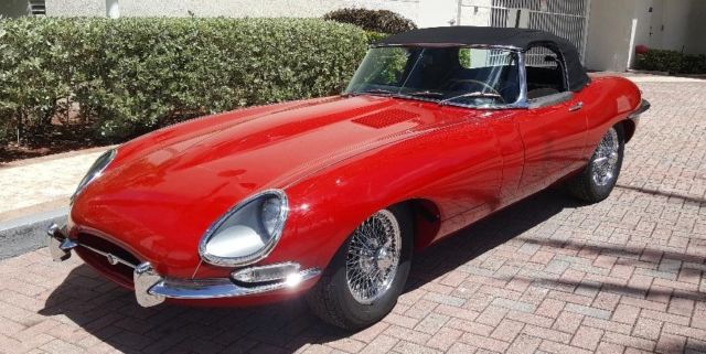 1967 Red Jaguar E-Type Convertible