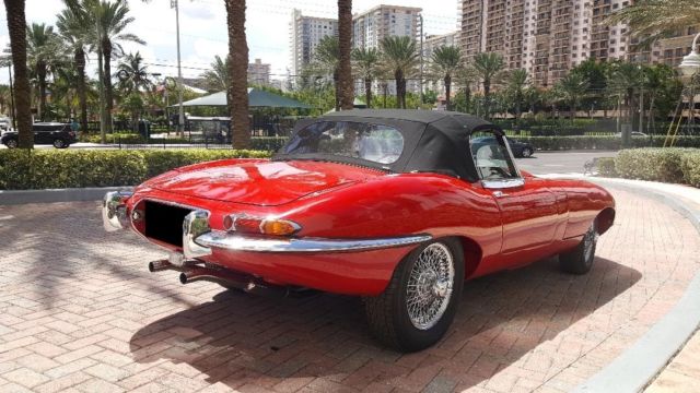 1967 Red Jaguar E-Type Convertible