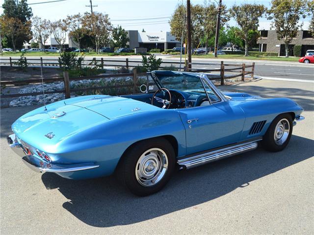 1967 Blue Chevrolet Corvette Convertible