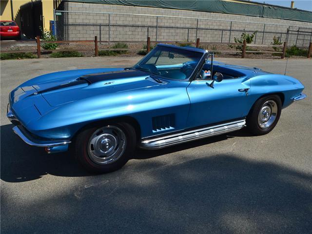 1967 Blue Chevrolet Corvette Convertible