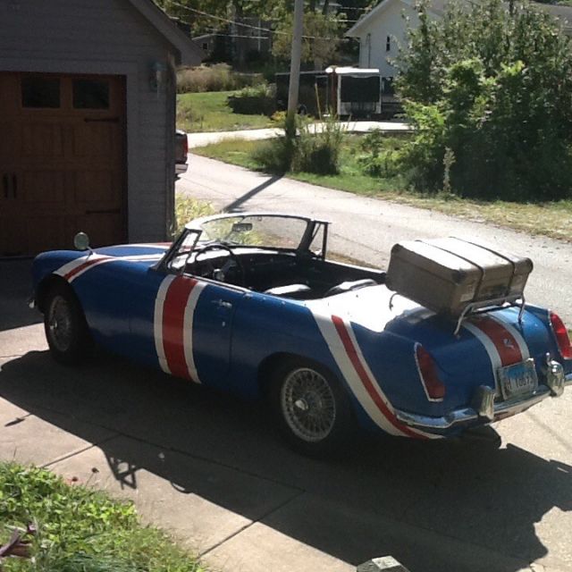 1967 Blue MG MGB Convertible