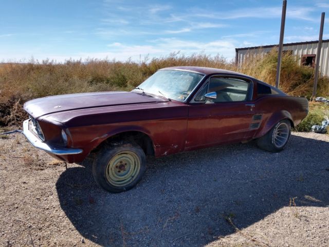 1967 Burgundy Ford Mustang Fastback
