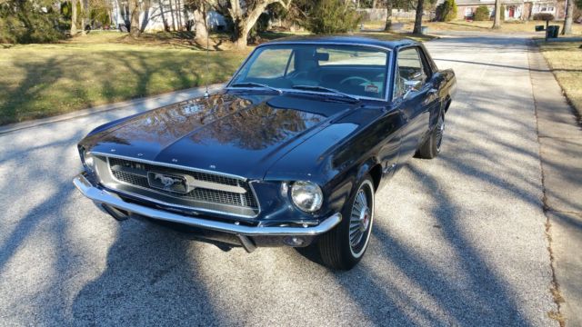 1967 Blue Ford Mustang