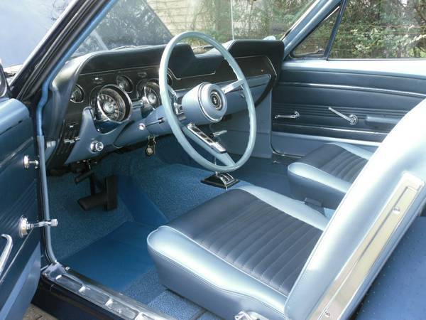 1967 Blue Ford Mustang